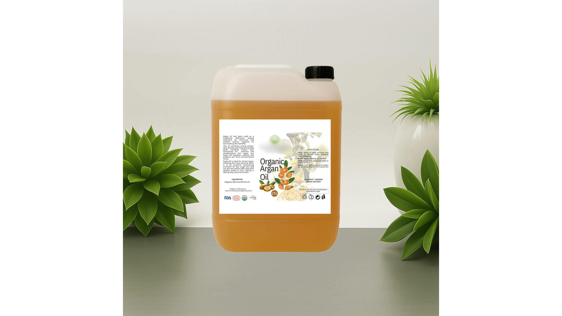 Authentic Moroccan Argan Oil in various grades for cosmetic and culinary use